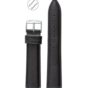 Bracelet de montre intelligent unisexe en cuir noir de luxe 680 QR avec boucle en acier inoxydable, souple et réglable, pièce de rechange pour montre - Product Image 1