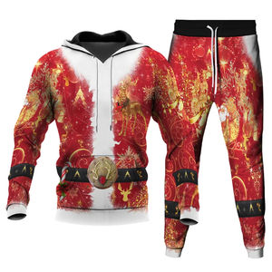 ชุดวอร์มผ้าฝ้ายเฮฟวี่เวทสำหรับผู้ชายชุดวอร์มโอเวอร์ไซส์ลายพิมพ์สีล้วนสำหรับทั้งชายและหญิง - Product Image 2