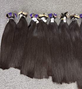 Meilleure vente 100% trame de cheveux bruts vietnamiens vierges de haute qualité cheveux raides naturels couleur claire teints Style Yaki grand ruban adhésif - Product Image 3