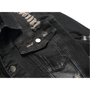 Chaqueta vaquera transpirable para hombre con tela vaquera de alta calidad cubierta con botones - Product Image 5