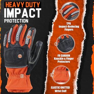 Guantes de Extricación para Bomberos, Resistentes al Calor, Resistentes a las Llamas, Resistentes a los Cortes, Guantes de Seguridad para Trabajo con Protección Contra Impactos - Product Image 2
