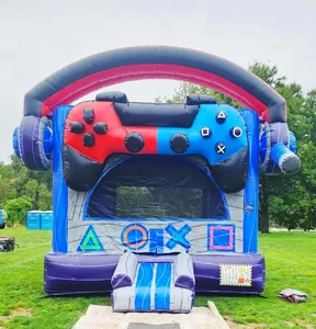 Château gonflable robuste pour jeux vidéo avec manette <span class=keywords><strong>de</strong></span> jeu, idéal pour la <span class=keywords><strong>location</strong></span> commerciale lors <span class=keywords><strong>de</strong></span> fêtes pour adolescents - Product Image 3