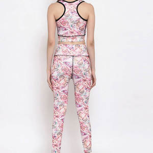 Gym de haute qualité vente directe d'usine femmes Sublimation Yoga ensemble vêtements de sport sans couture femmes Sublimation Yoga ensemble pour la vente en ligne - Product Image 4