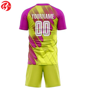 Ensemble de vêtements de football pour hommes à prix raisonnable Chemises et hauts à coupe automatisée à manches courtes Maillot de football pour adultes - Product Image 2