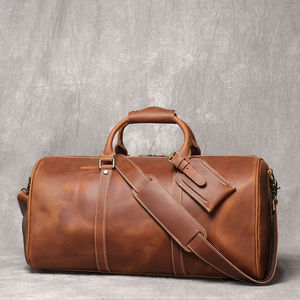 Bolsa de lona de cuero hecha a mano con logotipo personalizado MOQ bajo precio asequible bolsa de lona de cuero ligero para unisex - Product Image 5