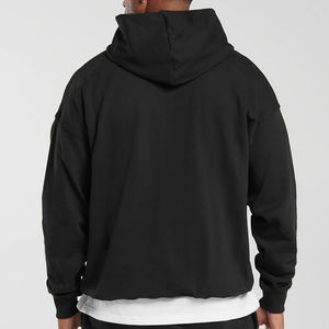 Productos de alta calidad Casual Street Wear Sudaderas con capucha para hombre Algodón/Poliéster Logotipo personalizado Estilo Hombres Sudaderas con capucha sueltas - Product Image 3