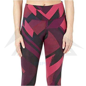 Leggings de poliéster de LICRA transpirables de cintura alta para mujer Conjuntos de Yoga de invierno cómodos con estampado Trajes de yoga sublimados al por mayor - Product Image 6