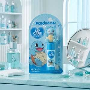 Baume à lèvres hydratant Pokemon, soin des lèvres, gloss, tube bleu, taille cadeau - Product Image 1