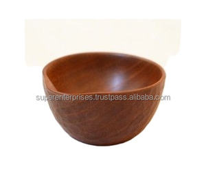 Ensaladeras con mango de Acacia pulido y disponible, decoración de madera para el hogar, artículos de cocina, cuencos de madera de alta calidad para servir en interiores - Product Image 1