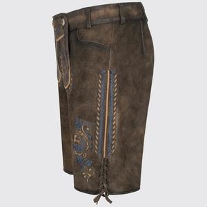 Conjunto corto y largo de pantalón Lederhosen alemán y austriaco, camisa de cuero desgastado, aspecto Vintage bordado, Lederhosen bávaro - Product Image 5
