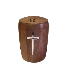 Standard Quality Funeral <b>Memorial</b> <b>Keepsake</b> Adult Ashes Walnut Finishing Custom Design Adult Ashes Cremation Urns - Product Image 2