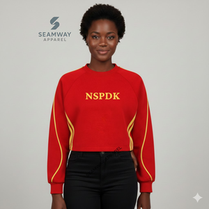 Sweat-shirt décontracté en coton pour femme NSPDK Sorority, col rond, pull en jersey brodé - Product Image 4