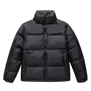 Doudoune noire de haute qualité pour hommes Manteau à bulles d'hiver avec motif de camouflage Style formel - Product Image 1