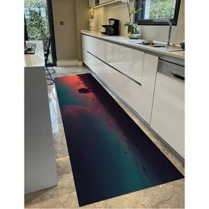 Tapis Galaxie Astronaute, Tapis de Sol Exploration Spatiale, Tapis Planète Rouge Thème Science-Fiction, Tapis Doux Non Tissé - Product Image 2