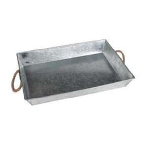 Plateau de service durable en métal galvanisé conçu pour une utilisation fonctionnelle dans les salles à manger rustiques ou pour créer de beaux présentoirs de table - Product Image 4