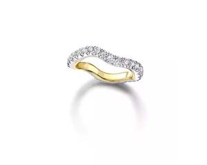Anillo de Compromiso de Oro Sólido de 14K con Diamantes Blancos Cultivados en Laboratorio, Corte Redondo, Anillo de Eternidad Completo para Mujer, Joyería Fina para Ocasiones Especiales - Product Image 1
