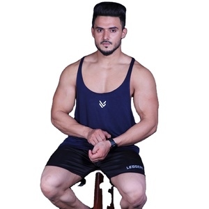 Gimnasio verano personalizado hombres chaleco sin mangas entrenamiento músculo camisa ejercicio transpirable camiseta sin mangas Fitness correr camisetas - Product Image 3