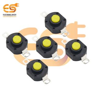 1412YD Plaque métallique 5mm 1A 30V SPST Interrupteur tactile autobloquant Jaune Noir Épices électroniques Micro Commutateurs - Product Image 4