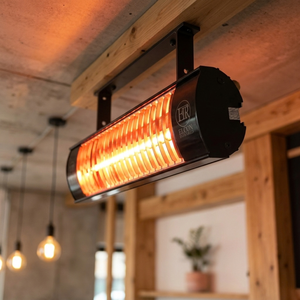 ELCON ERT-2000 Radiateur infrarouge à ondes courtes 2000W Noir Aluminium Autoportant Protection contre la surchauffe Couverture 10m Lampe unique - Product Image 5