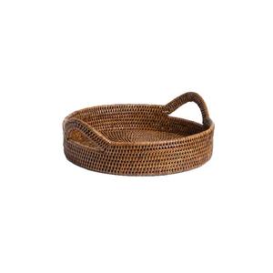 ชุดเสื่อหวาย2ชิ้นถาดอุปกรณ์เสริมถาดเสิร์ฟถาดงานหัตถกรรมสีน้ำผึ้งสีน้ำตาล - Product Image 4