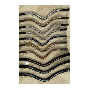 DIY Banda de cejas de cuero en forma de U Cuero genuino de lujo real con canal vacío, equipo de caballo de Venta caliente - Product Image 3