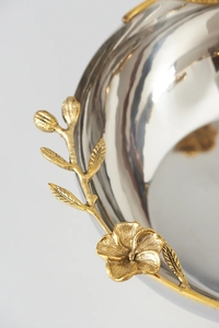 Plateau et bol de forme ovale de fleur de bourgeon le plus vendu avec couvercle de fleur élégant pour offrir mariage et restaurant à domicile utilise des prix bas - Product Image 3