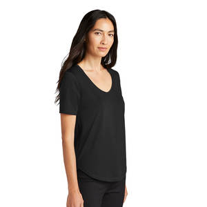 <b>Women</b> Soft Breathable Short Sleeve <b>T</b>-<b>Shirt</b> Round Hem <b>V</b> <b>Neck</b> <b>T</b> <b>Shirt</b> Black - Product Image 4