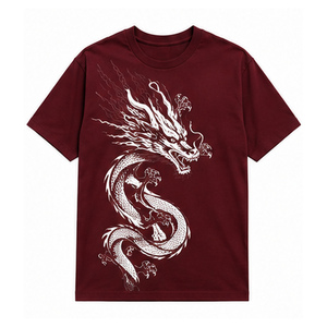 Men's Black Streetwear T Shirt Oversized Graphic Print Cotton Tee Vintage Hip Hop Casual Urban Fashion Drop Shoulder Shirt - Product Image 5