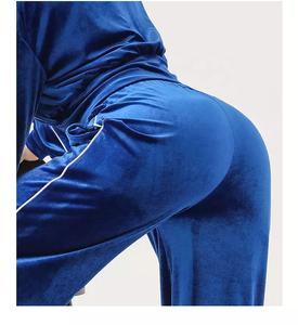 Survêtement en velours avec Logo brodé pour femme, ensemble de 2 pièces - Product Image 6