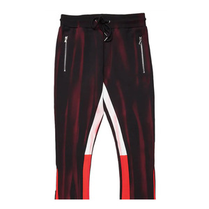 Pantalon de jogging en molleton éponge pour homme, taille mi-haute, coupe évasée, délavé à l'acide, brodé, respirant, personnalisable OEM - Product Image 3