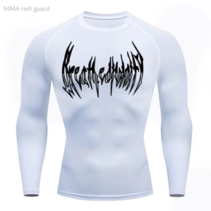 BJJ NoGi <b>Rashguard</b> | Custom Logo Compression Shirt | 4Way Stretch Spandex/Polyester Fabric Breathable Quick Dry Half Sleeve for - Product Image 2