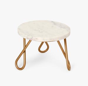 ที่วางเค้กสีดำทรงกลมทำจากสแตนเลสและหินอ่อนสไตล์หรูหราฉีกขาดแบบเดี่ยวสำนักงานงานปาร์ตี้เค้กมือสองสำหรับร้านอาหาร - Product Image 3