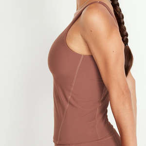 Camiseta sin mangas de gimnasio de poliéster y algodón de alta calidad para mujer, chaleco de entrenamiento holgado transpirable para actividades de Fitness y entrenamiento - Product Image 6