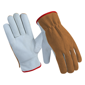 Gants de sécurité en cuir de vache à grain fendu Premium XL Protection industrielle anti-coupure en aramide ignifuge confortable - Product Image 5