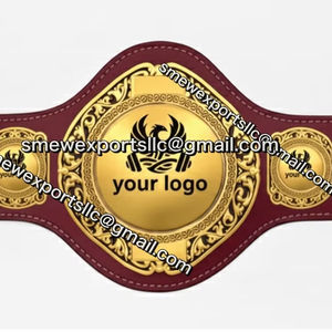 เข็มขัดแชมป์หนังแท้สำหรับการแข่งขันเทควันโดและมวยปล้ำแบบ MMA - ทรงเอวต่ำ สำหรับทุกเพศ - Product Image 1