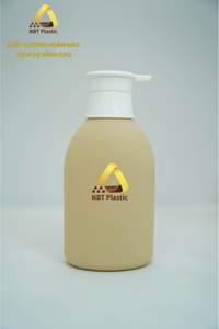 NBT Vente en gros Bouteille ronde en plastique PET 500ml HDPE Logo personnalisé Récipient de shampooing/lotion après-shampooing Logo personnalisable - Product Image 2