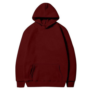 Women's Casual Solid Color Long Sleeve Hooded Pullover Loose Fit Kangaroo Pocket 100% Cotton Fleece Winter Hoodie - Product Image 3
