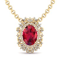 REYES 크리스탈 모이사나이트 스톤 펜던트 패션 14K 18K 골드 루비 보석 보석 결혼 선물 여성을위한 Dropshipping 제품