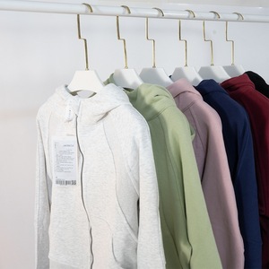 Veste de costume de yoga en polaire à boucle de sport pour femmes haut de fitness respirant et sans couture avec sweats à capuche décontractés - Product Image 3