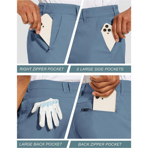 Short de golf respirant pour hommes personnalisé avec options de logo Tissu extensible OEM pour vêtements d'équipe Techniques imprimées au détail - Product Image 3