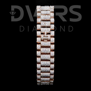 Montre Hip Hop de Luxe Faite à la Main avec Diamants VVS Moissanite, Acier Inoxydable, Cadran en Verre Analogique, Mouvement Mécanique Automatique - Product Image 5