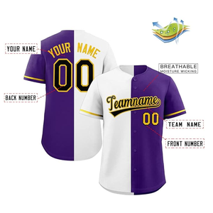 Uniformes de béisbol en blanco de secado rápido último personalizar poliéster personalizado su propio diseño uniforme de béisbol liso - Product Image 2