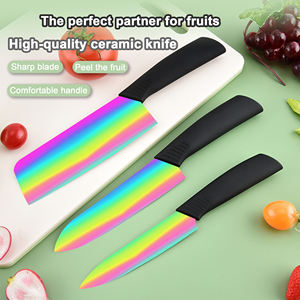 Cuchillo de Chef de Cerámica al por Mayor de Fábrica, Mango de Plástico con Estampado Floral para Cocina Diaria, Venta Caliente, Envío Gratis - Product Image 4