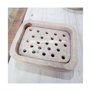New Arrival Creative Premium Modern Look Natural Polished Soapstone Soap Dish With Square Shape For Home And Hotel Decoration - Product Image 1