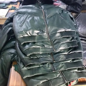 Blouson d'hiver en cuir d'agneau véritable pour homme, col rabattu, personnalisé, gaufré, écologique, imperméable, logo frontal en gros - Product Image 6