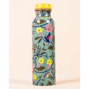 Botella de cobre sin juntas Botella de cobre de agua impresa con esmalte puro para oficina y viajes - Product Image 1