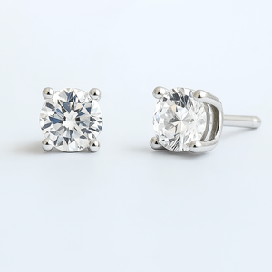 ต่างหูเงินแท้โรแมนติก 2 ชิ้น ประดับเพชร CZ สีขาว ตัวเรือนชุบโรเดียม เหมาะสำหรับงานหมั้น งานแต่งงาน งานเลี้ยงฉลองครบรอบ ของขวัญ - Product Image 2