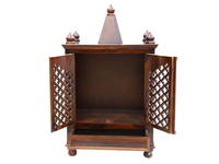 Puerta Extensible Tallada a Mano en Madera de Mango Sólida para Templo, Mandir, Hogar, Sala de Estar, Uso Hospitalario, Estilo Moderno