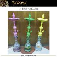 Ensemble de chicha Farida Premium de luxe égyptien en laiton massif, type droit, gravé à la main, laqué, pour vente en gros