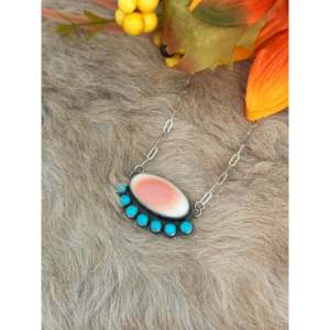 Gilbert Platero Multi Stone Sterling Silver Cluster <b>Necklace</b> <b>Fashion</b> <b>Layered</b> Jewelry - Product Image 3